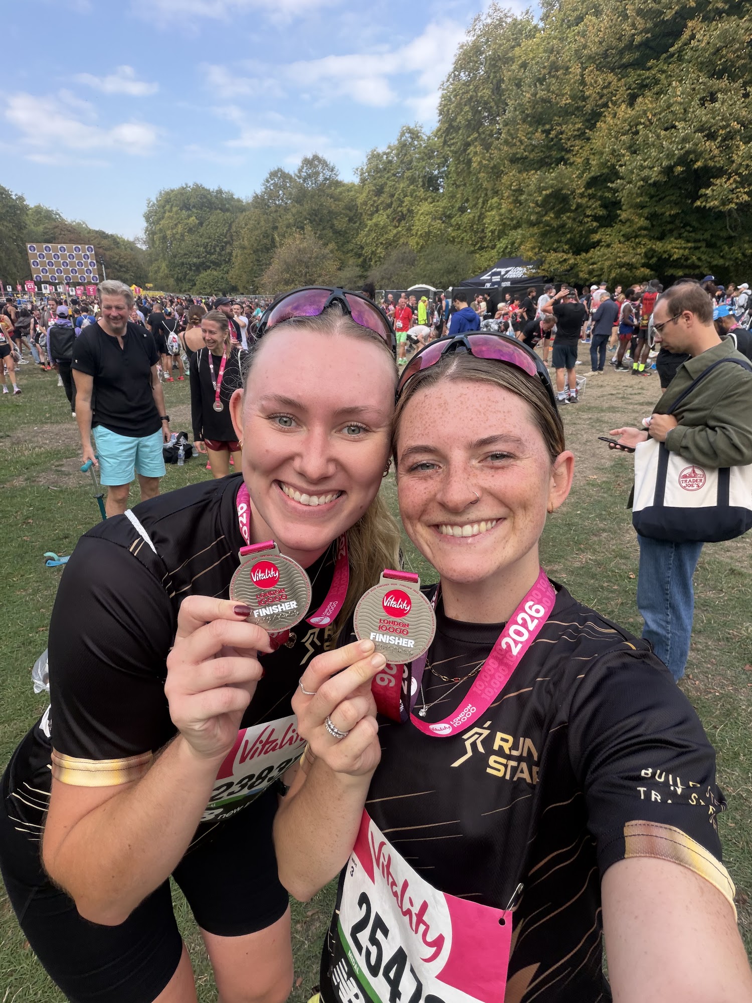 Run Stark athletes in kit with their race medals
